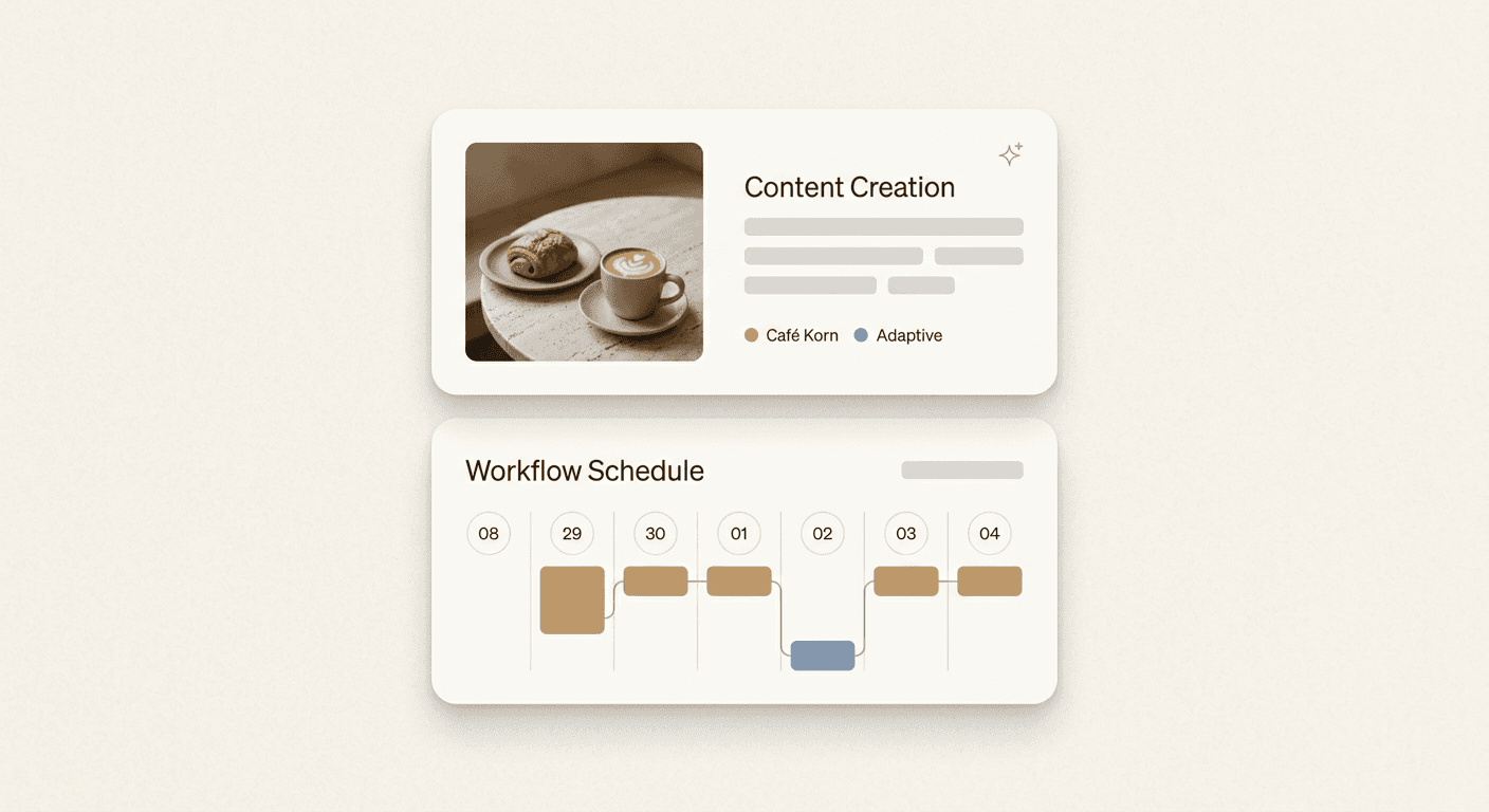 Abstract cafe marketing visual